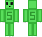 green slime with headphone