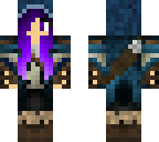 hunter girl - purple hair