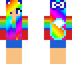 rainbow anime wolf