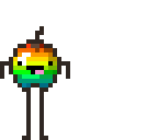 rainbow apple white background