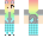 rainbow hair cat girl pajamas