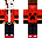 red gamer  with hockey mas