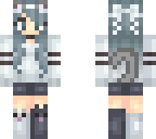 silver haired cat girl