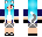 blue haired cat girl