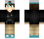cool blue cap and black hoodie