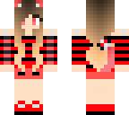 cute black and red cat girl skin