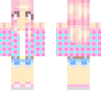 kawaii pink plaid