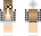 nerdy girl with brown hair