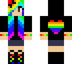 rainbow girl with sweat shirt and shorts