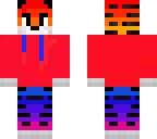 rainbow tiger with red hoodie