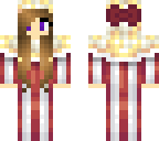 girl in popcorn suit