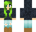 green hair hoodie