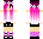 pink hair girl with flowers