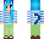blue cat girl