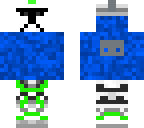 green storm trooper with blue jacket