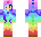 rainbow ice cream dripping dino girl