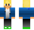 blonde boy with blue sweater