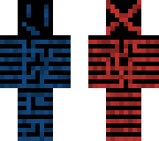 blue and red