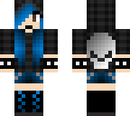 blue black goth girl