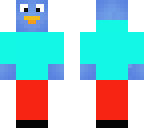 blue duck with hood