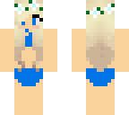 blue swimsuit