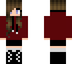 dark red hoodie girl