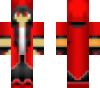 fixed boy in long red cape