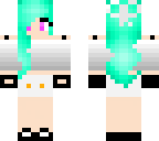 mint haired school girl
