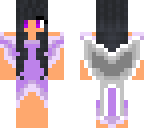 aphmau with a purple dress and irene's wings