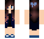 blue brunette summer outfit
