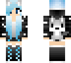 blue haired wolf with a wolf hoodie