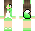 cute neon green werewolf girl