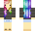 pastel rainbow haired girl