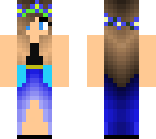 blue tip blue dress