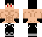 buff guy with red eyes