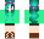 edited teal flower girl