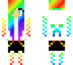 rainbow girl in white