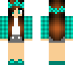 teal plaid girl