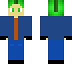 twin with green moehawk