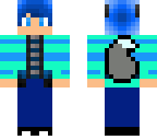 blue haired boy