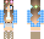 blue plaid girl