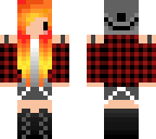 chibi fire plaid person