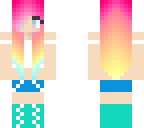 rainbow ombre hair girl