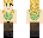 blonde girl green shirt