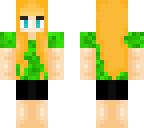 blonde girl with green shirt