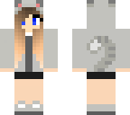 cute gray cat girl