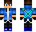blue boy with diamond swords