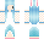 blue chibi bunny girl