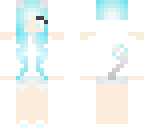 bright blue neko girl