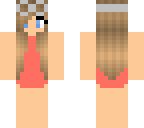 coral swimsuit girl